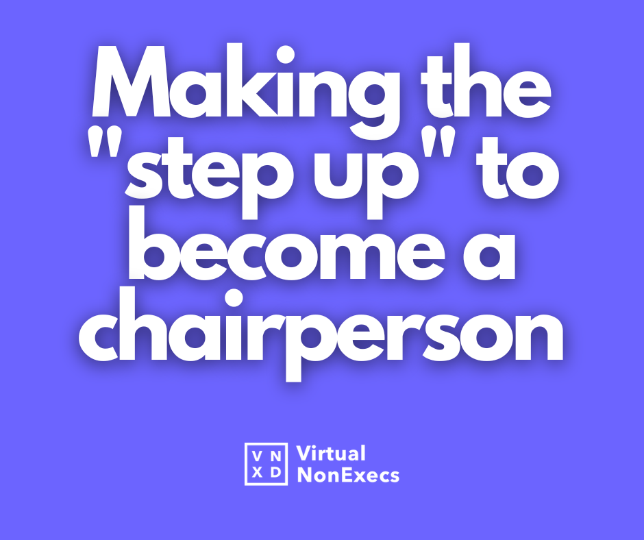 Making the step up to become a chair
